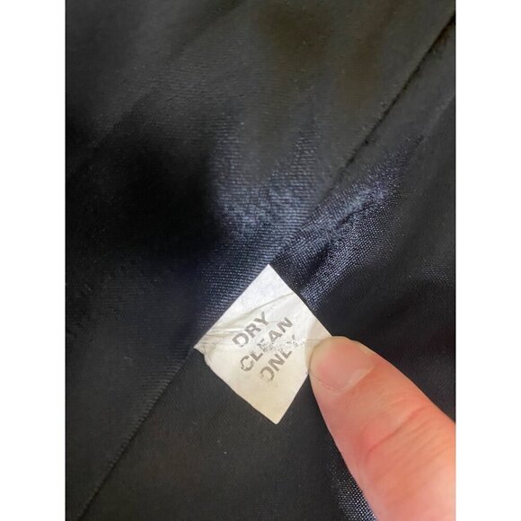Vintage Cattiva Women's J.L Debal Black Velvet Trench Coat - Med/Large - Picture 11 of 14